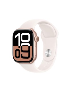 Apple Watch 10 42mm GPS Rose Gold Aluminium Case with Light Blush Sport Band - M/L
