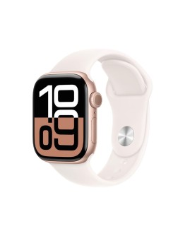 Apple Watch 10 42mm GPS Rose Gold Aluminium Case with Light Blush Sport Band - M/L