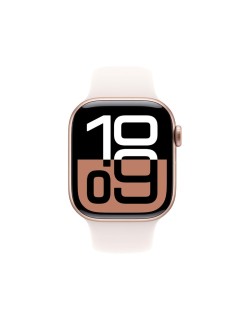 Apple Watch 10 42mm GPS Rose Gold Aluminium Case with Light Blush Sport Band - M/L