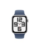 Apple Watch SE 2nd Gen GPS 44mm Silver Aluminium Case with Denim Sport Band M/L