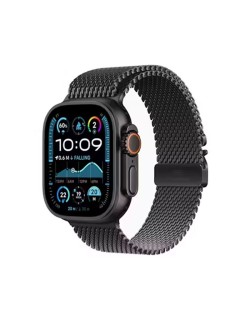 Apple Watch Ultra 2 GPS + Cellular, 49mm Black Titanium Case with Milanese Loop - L