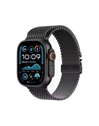 Apple Watch Ultra 2 GPS + Cellular, 49mm Black Titanium Case with Milanese Loop - L