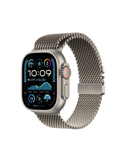 Apple Watch Strap 49mm Natural Titanium Milanese Loop M