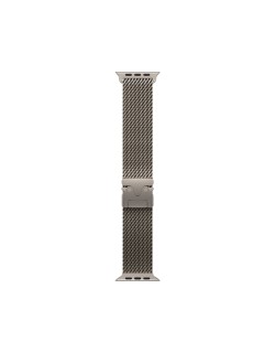 Apple Watch Strap 49mm Natural Titanium Milanese Loop M