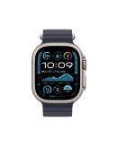 Apple Watch Ultra 2 GPS + Cellular, 49mm Natural Titanium Case with Navy Ocean Band