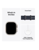 Apple Watch Ultra 2 GPS + Cellular, 49mm Natural Titanium Case with Navy Ocean Band