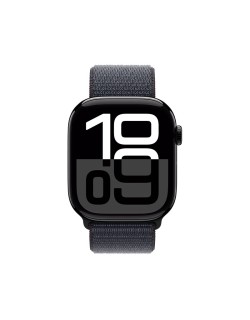 Apple Watch 10 46mm, GPS Jet Black Aluminium With Black Sport Loop 