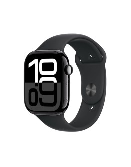 Apple Watch 10 46mm, GPS Jet Black Aluminium with Black Sport Band