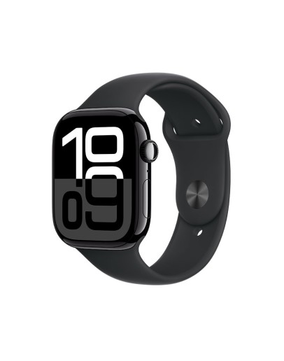 Apple Watch 10 46mm, GPS Jet Black Aluminium with Black Sport Band