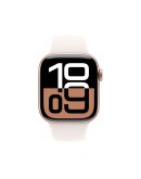 Apple Watch 10 42mm, GPS Rose Gold Aluminium with Starlight Sport Band S/M